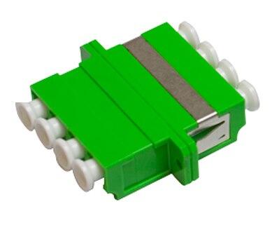 ADA-LCQUADGREEN-W Fiberworks AS 6918275 Adapter SM LC/APC-QUAD Green With flange, metall clip, Zr. sleeve